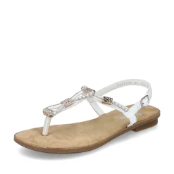 Rieker Damesandaler Med Stropper I Krystal Hvid