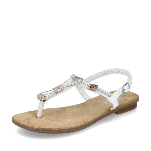 Rieker Damesandaler Med Stropper I Krystal Hvid