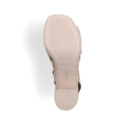 Rieker Damesandaler Med Stropper I Bronze Metallic