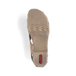 Rieker Damesandaler Med Stropper I Lys Beige