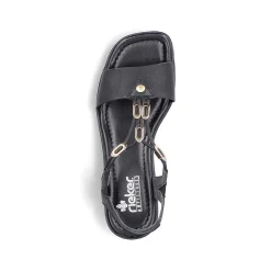 Rieker Damesandaler Med Stropper Asfalt Sort
