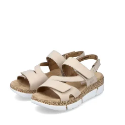 Rieker Damesandaler Med Stropper I Lys Beige