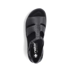 Rieker Damesandaler Med Stropper I Blank Sort