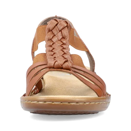 Rieker Damesandaler Med Stropper Karamelbrune