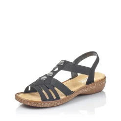 Rieker Damesandaler Med Stropper, Nat Sorte