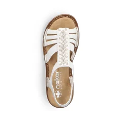 Rieker Damesandaler Med Stropper I Lys Beige