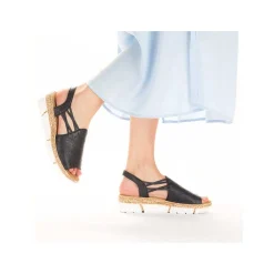 Rieker Damesandaler Med Stropper Marinebla