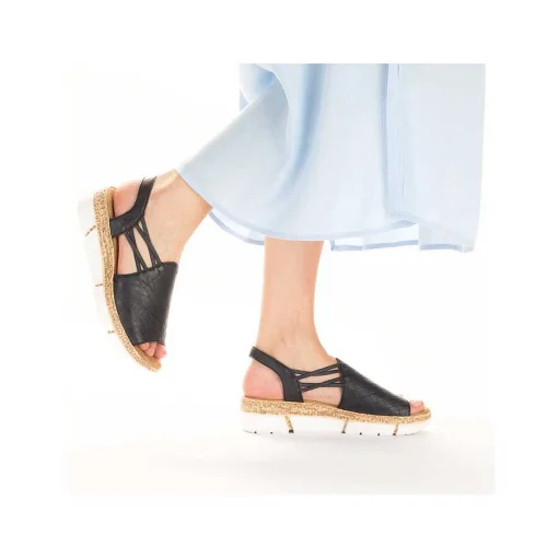 Rieker Damesandaler Med Stropper Marinebla