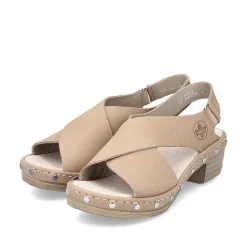 Rieker Damesandaler Med Stropper I Lys Beige