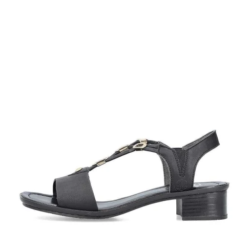 Rieker Damesandaler Med Stropper Asfalt Sort