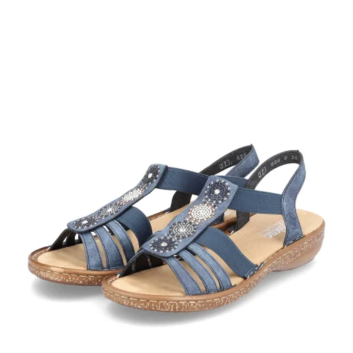Rieker Damesandaler Med Stropper Marinebla