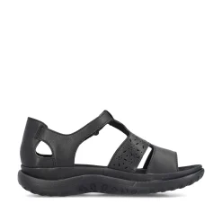 Rieker Damesandaler Med Stropper I Blank Sort