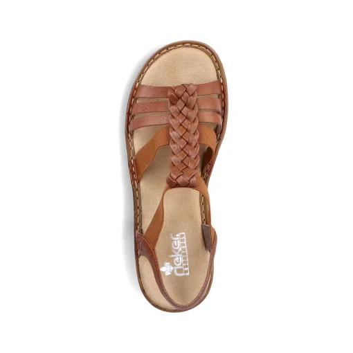 Rieker Damesandaler Med Stropper Karamelbrune