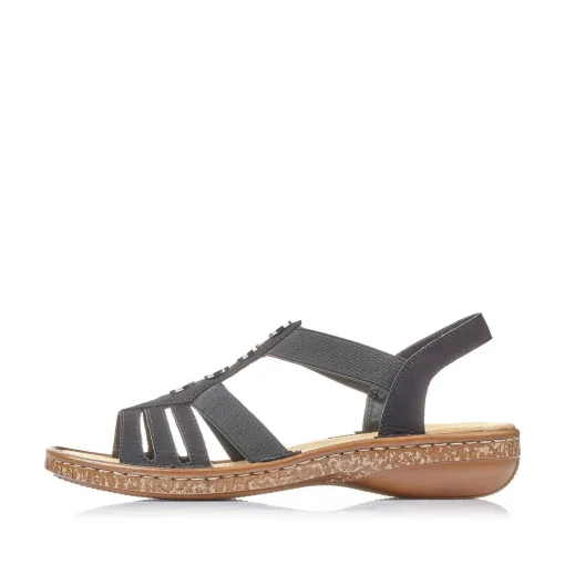 Rieker Damesandaler Med Stropper, Nat Sorte