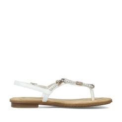Rieker Damesandaler Med Stropper I Krystal Hvid