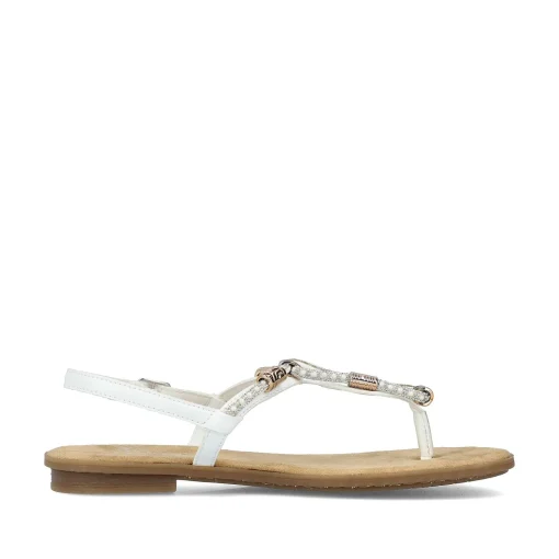 Rieker Damesandaler Med Stropper I Krystal Hvid