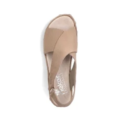Rieker Damesandaler Med Stropper I Lys Beige