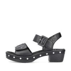 Rieker Damesandaler Med Stropper Asfalt Sort