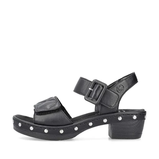 Rieker Damesandaler Med Stropper Asfalt Sort