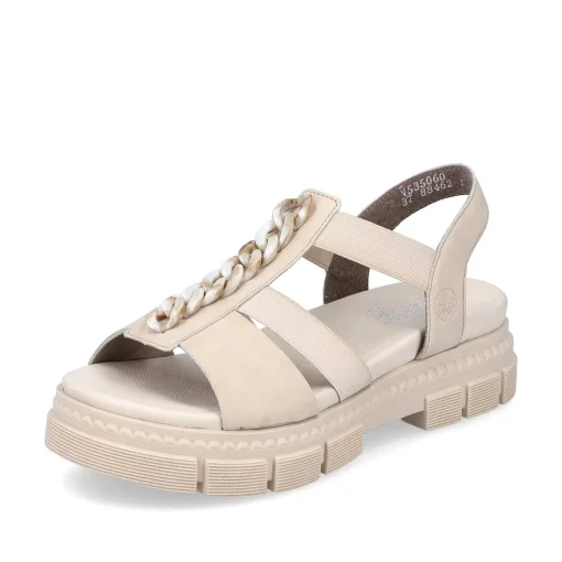 Rieker Damesandaler Med Stropper I Lys Beige