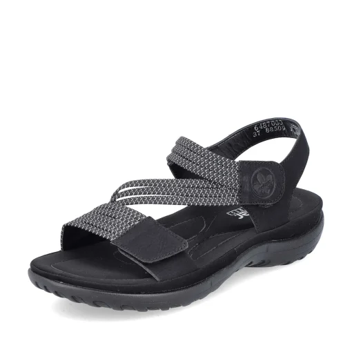 Rieker Damesandaler Med Stropper Asfalt Sort