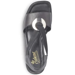 Rieker Damesandaler Med Stropper, Nat Sorte