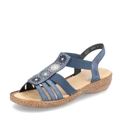 Rieker Damesandaler Med Stropper Marinebla