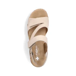 Rieker Damesandaler Med Stropper I Lys Beige