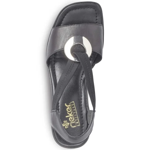 Rieker Damesandaler Med Stropper, Nat Sorte
