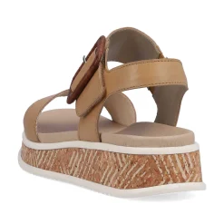 Rieker Damesandaler Med Stropper I Lerbeige