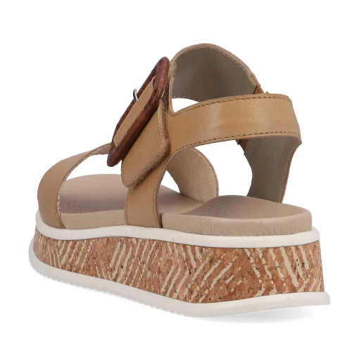 Rieker Damesandaler Med Stropper I Lerbeige