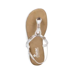 Rieker Damesandaler Med Stropper I Krystal Hvid
