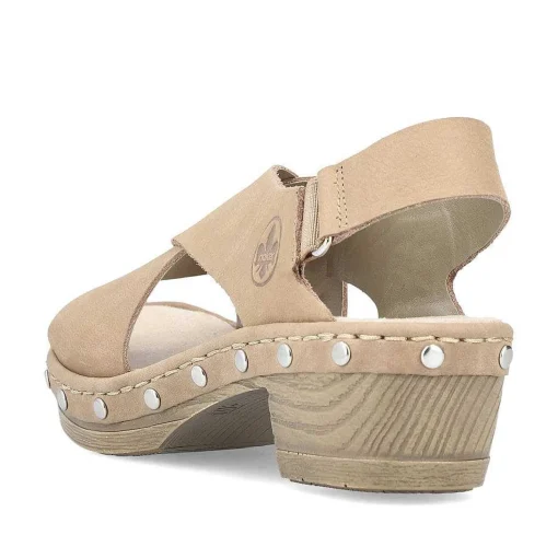 Rieker Damesandaler Med Stropper I Lys Beige