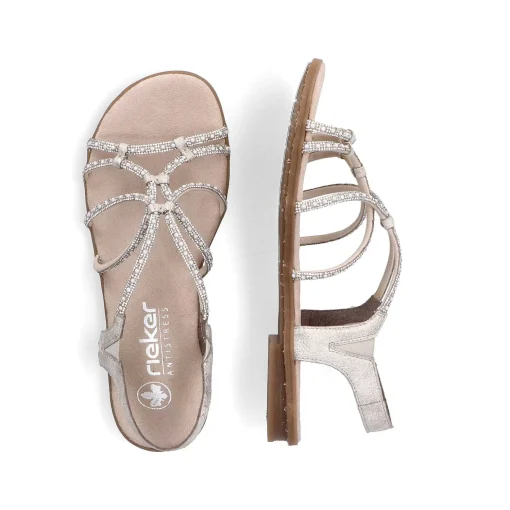 Rieker Damesandaler Med Stropper I Lys Beige