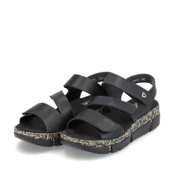 Rieker Damesandaler Med Stropper Asfalt Sort