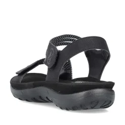 Rieker Damesandaler Med Stropper Asfalt Sort