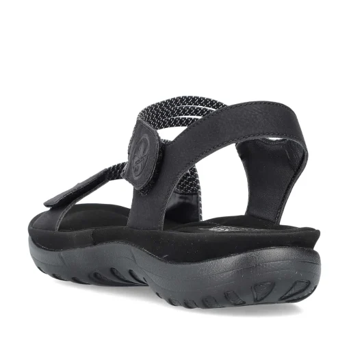 Rieker Damesandaler Med Stropper Asfalt Sort