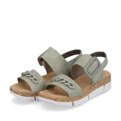Rieker Damesandaler Med Stropper Mintgron