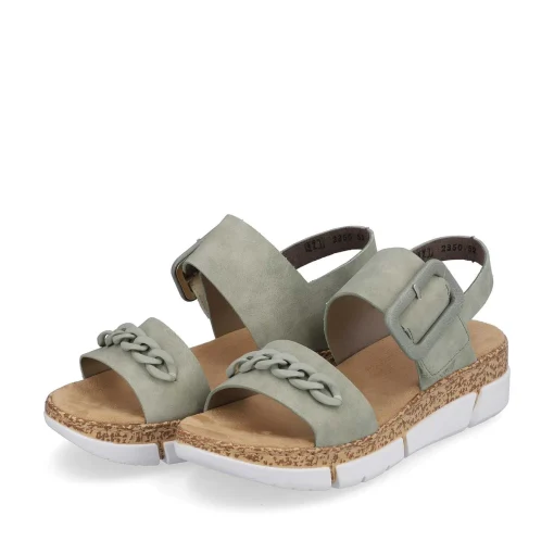 Rieker Damesandaler Med Stropper Mintgron
