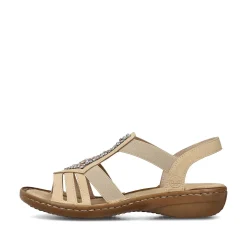 Rieker Damesandaler Med Stropper Lysebrune