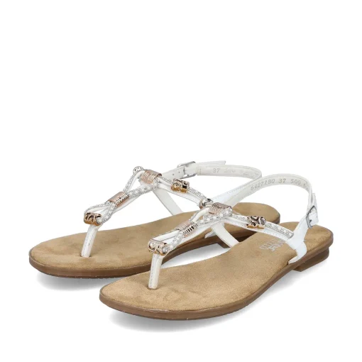 Rieker Damesandaler Med Stropper I Krystal Hvid