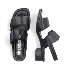 Rieker Damesandaler Med Stropper I Blank Sort