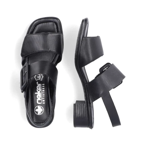 Rieker Damesandaler Med Stropper I Blank Sort