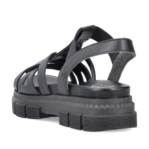Rieker Damesandaler Med Stropper Asfalt Sort