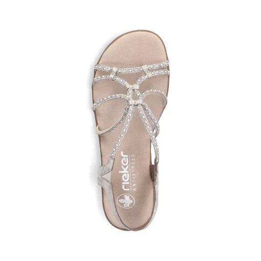 Rieker Damesandaler Med Stropper I Lys Beige
