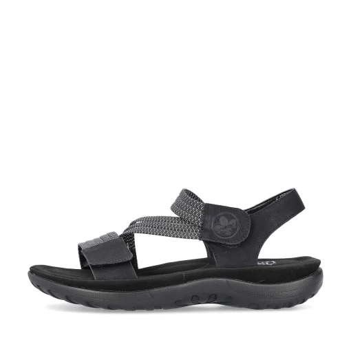 Rieker Damesandaler Med Stropper Asfalt Sort