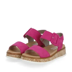 Rieker Damesandaler Med Stropper Magenta