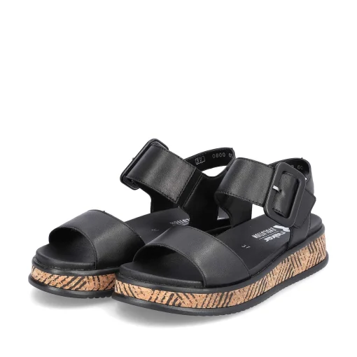 Rieker Damesandaler Med Stropper Midnight Black