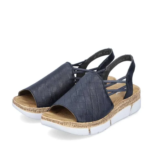 Rieker Damesandaler Med Stropper Marinebla