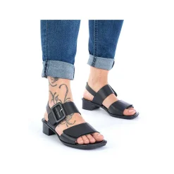 Rieker Damesandaler Med Stropper I Blank Sort